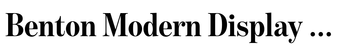 Benton Modern Display Condensed Bold